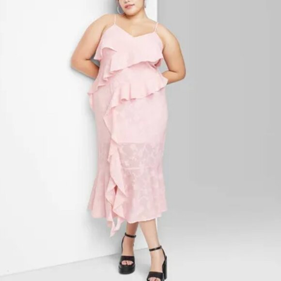 wild fable Dresses & Skirts - Wild Fable * Women’s Ruffle Midi Dress * Size XL – Pink 🌸
